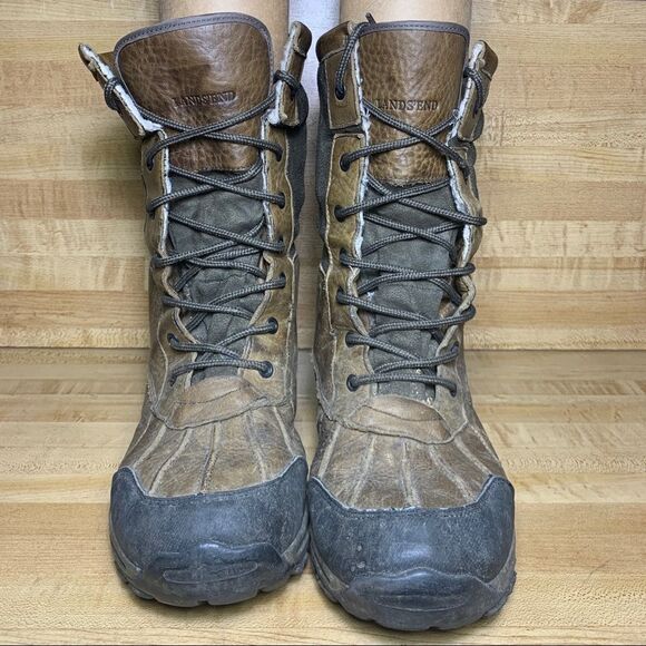 Land's End Insulated Rubber Winter Boots Lined 8D - Picture 1 of 6